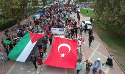 Yalovada Gazze işgalinin 1. yıl dönümünde protesto yürüyüşü