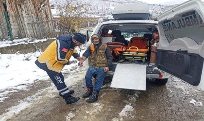 Amasyada yaylada mahsur kalan vatandaşı acil sağlık ekibi kurtardı