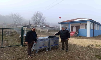 Bozüyükte köylere çöp konteyneri dağıtıldı