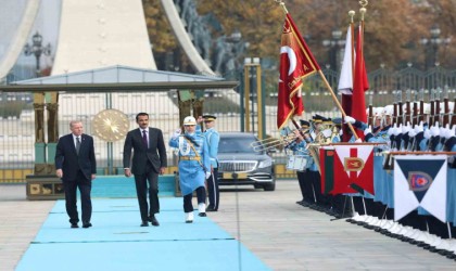 Cumhurbaşkanı Erdoğan, Katar Emiri El Saniyi resmi törenle karşıladı