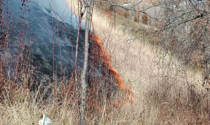 Hizanda kuru ot yangını büyümeden söndürüldü