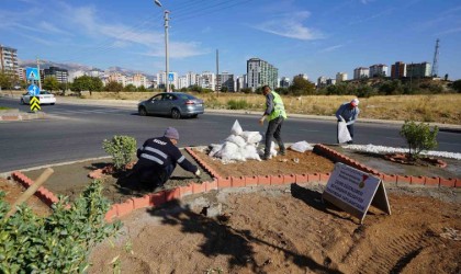 Kahramanmaraş refüjlerinde peyzaj düzenlemeleri