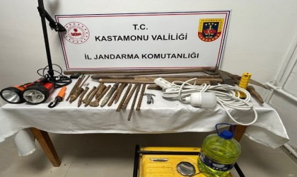 Kastamonuda define avcıları suçüstü yakalandı