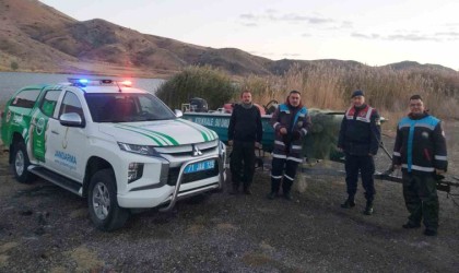 Kırıkkalede gölete bırakılan 300 metrelik ağa el konuldu