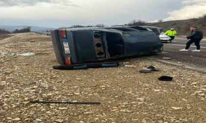 Kontrolden çıkan otomobil takla attı: 1 yaralı