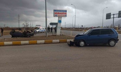 Konyada iki otomobil çarpıştı: 1 yaralı