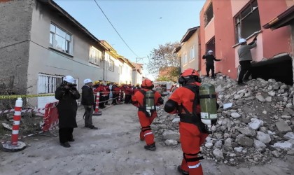 Kütahyada deprem tatbikatı