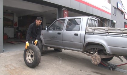 Kütahyada lastikçilerde yoğunluk