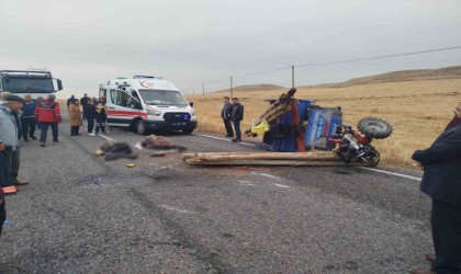 Malatyada tır ile çapa motoru çarpıştı: 1 ölü, 2 ağır yaralı