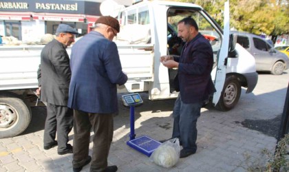 Muş merkezde yetiştirdiği kabakları Vartoda satıyor