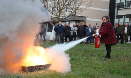 Özel İdare çalışanlarına acil durumda iş güvenliği eğitimi verildi