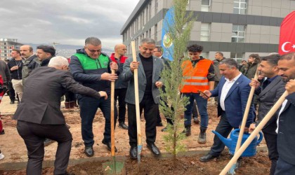 Sağlıkçılar Şırnakta 400 fidanı toprakla buluşturdu