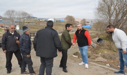 Sarıkamış Kaymakamı Aslantatar, menfez ve su deposu çalışmalarını yerinde gördü