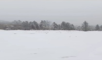 Sinop´un yüksek kesimleri beyaza büründü