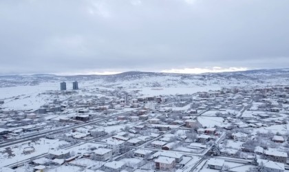 Yozgatta kar güzelliği drone ile görüntülendi