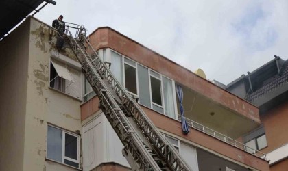 Alanyada baca yangını büyümeden söndürüldü