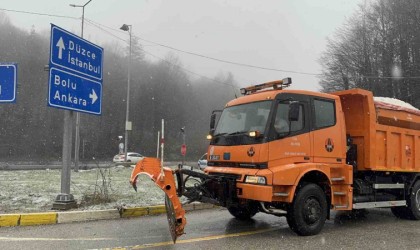 Bolu Dağı geçişinde kar yağışı başladı