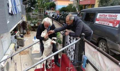 Komşuların rahatsız olduğu labrador cinsi köpek için sahibinden pankartlı tepki