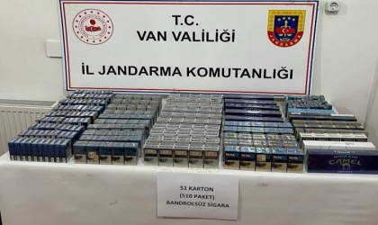 Vanda 510 paket kaçak sigara ele geçirildi