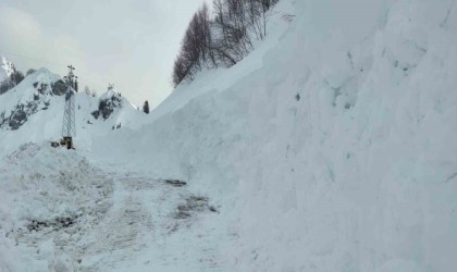 Artvinin Macahel Geçidinde kar çilesi