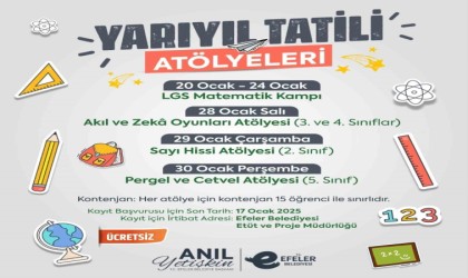 Efeler Belediyesinden çocuklara yarıyıl tatili atölyeleri