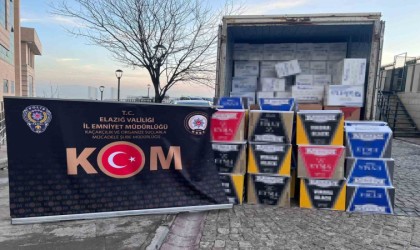 Elazığda 2 milyon 564 bin makaron ele geçirildi