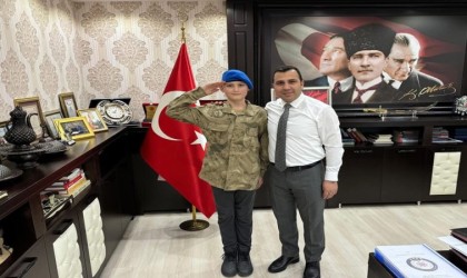 Gümüşhanede özel eğitim öğrencisinin askerlik hayali gerçek oldu