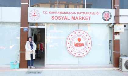 Kahramankazanda Sosyal Market ihtiyaç sahiplerini AVM standartlarında ağırlıyor