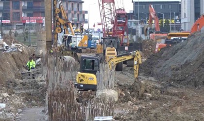 Yalovada çöken hastane yolu yapımı devam ediyor