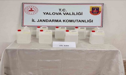 Yalovada kargoyla yollanan 45 litre etil alkol ele geçirildi